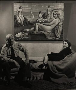 Giorgio De Chirico e la moglie Isa Far, 1951- Philippe Halsman