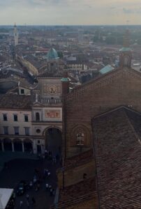 Crema dall'alto, vista dal Duomo